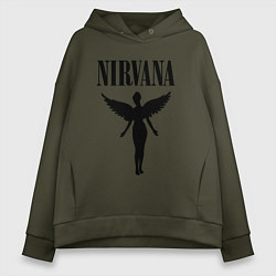 Толстовка оверсайз женская NIRVANA, цвет: хаки