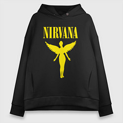 Толстовка оверсайз женская NIRVANA, цвет: черный