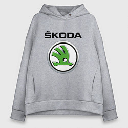 Толстовка оверсайз женская SKODA, цвет: меланж