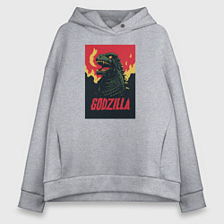 Женское худи оверсайз Godzilla