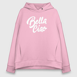 Толстовка оверсайз женская Bella Ciao цвета светло-розовый — фото 1