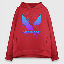 Толстовка оверсайз женская VALORANT, цвет: красный