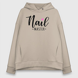 Толстовка оверсайз женская Nail master, цвет: миндальный