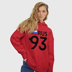 Толстовка оверсайз женская RUS 93, цвет: красный — фото 2