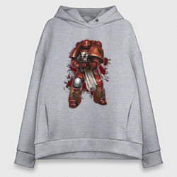 Толстовка оверсайз женская Blood Angels, цвет: меланж