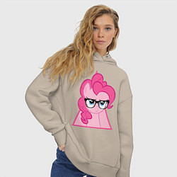 Толстовка оверсайз женская Pinky Pie hipster, цвет: миндальный — фото 2