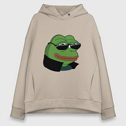 Женское худи оверсайз Pepe в очках EZ