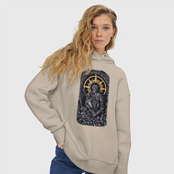 Толстовка оверсайз женская Dark Souls рыцарь душа пепла, цвет: миндальный — фото 2