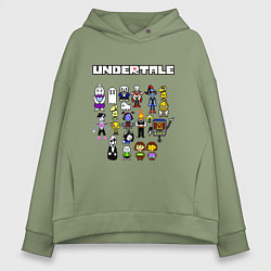 Толстовка оверсайз женская UNDERTALE, цвет: авокадо