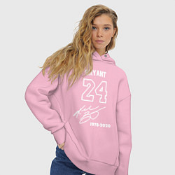 Толстовка оверсайз женская КОБИ БРАЙАНТ АВТОГРАФ, цвет: светло-розовый — фото 2