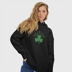 Толстовка оверсайз женская Boston Celtics, цвет: черный — фото 2