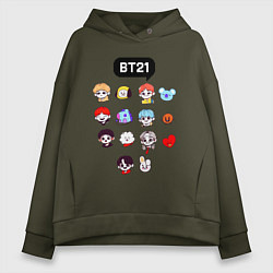 Женское худи оверсайз BTS BT21