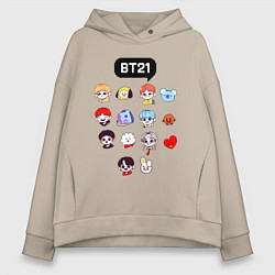 Женское худи оверсайз BTS BT21