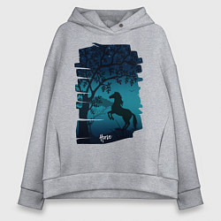 Женское худи оверсайз Конь