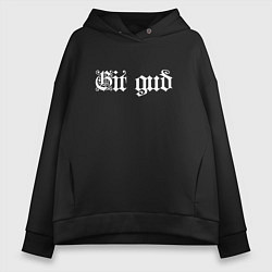 Толстовка оверсайз женская Git gud, цвет: черный