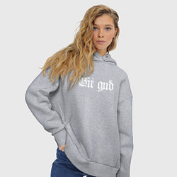 Толстовка оверсайз женская Git gud, цвет: меланж — фото 2