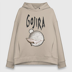Толстовка оверсайз женская Gojira, цвет: миндальный