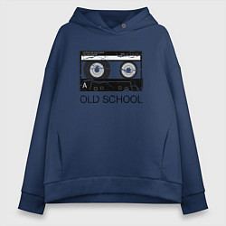 Толстовка оверсайз женская OLD SCHOOL, цвет: тёмно-синий