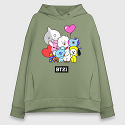 Женское худи оверсайз BT21