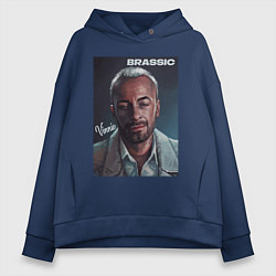 Толстовка оверсайз женская Голяк Brassic Винни, цвет: тёмно-синий