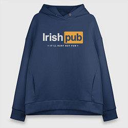 Толстовка оверсайз женская Irish Pub, цвет: тёмно-синий