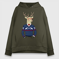 Женское худи оверсайз Hipster Deer