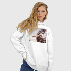 Толстовка оверсайз женская Искусство, цвет: белый — фото 2