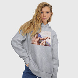 Толстовка оверсайз женская Искусство, цвет: меланж — фото 2