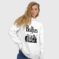 Толстовка оверсайз женская The Beatles, цвет: белый — фото 2