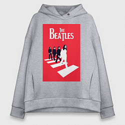 Толстовка оверсайз женская The Beatles, цвет: меланж