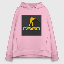 Толстовка оверсайз женская CS GO Z, цвет: светло-розовый