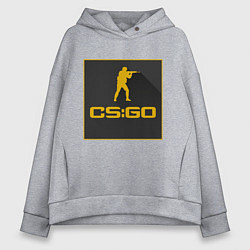 Толстовка оверсайз женская CS GO Z, цвет: меланж