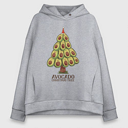 Женское худи оверсайз Avocado Christmas Tree