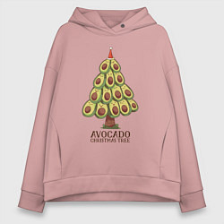 Женское худи оверсайз Avocado Christmas Tree