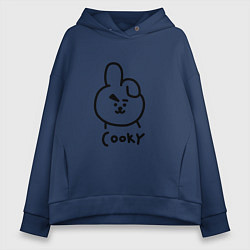 Толстовка оверсайз женская COOKY BTS, цвет: тёмно-синий