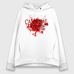 Толстовка оверсайз женская Cannibal Corpse, цвет: белый