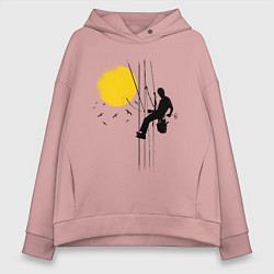 Женское худи оверсайз Рабочий включает солнце