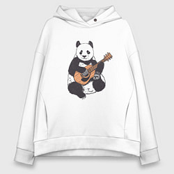 Женское худи оверсайз Панда гитарист Panda Guitar