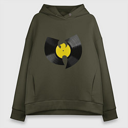 Толстовка оверсайз женская Wu-Tang Vinyl, цвет: хаки