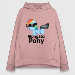 Женское худи оверсайз Gangsta pony