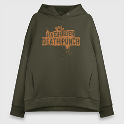 Женское худи оверсайз Five Finger Death Punch Skull