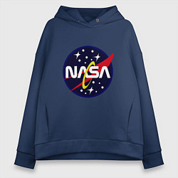 Толстовка оверсайз женская Space NASA, цвет: тёмно-синий