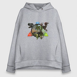 Толстовка оверсайз женская ARK Survive, цвет: меланж