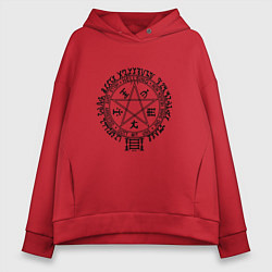 Женское худи оверсайз Hellsing Pentagram