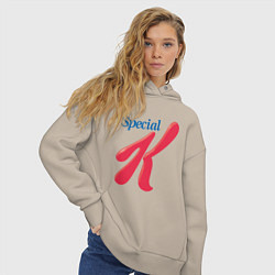 Толстовка оверсайз женская Special k merch Essential, цвет: миндальный — фото 2