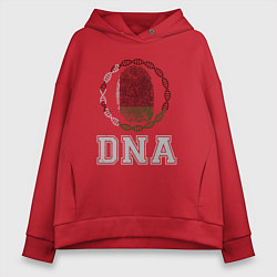 Толстовка оверсайз женская Беларусь в ДНК, цвет: красный