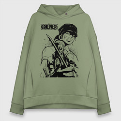 Женское худи оверсайз Ророноа Зоро One Piece