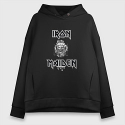 Толстовка оверсайз женская IRON MAIDEN АЙРОН МЕЙДЕН Z, цвет: черный