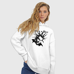 Толстовка оверсайз женская Башка горшка - Король и Шут, цвет: белый — фото 2