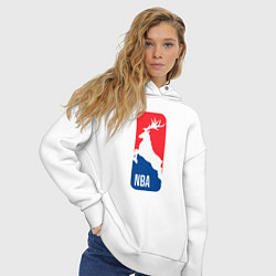 Толстовка оверсайз женская NBA - Bucks, цвет: белый — фото 2